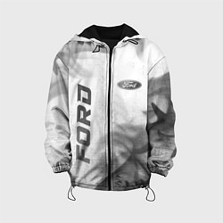 Куртка с капюшоном детская Ford - white gradient вертикально, цвет: 3D-черный
