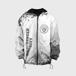 Куртка с капюшоном детская Manchester City - white gradient вертикально, цвет: 3D-черный