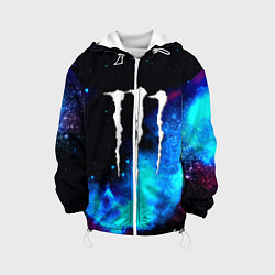 Куртка с капюшоном детская Monster energy космос, цвет: 3D-белый