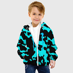 Куртка с капюшоном детская Monster energy камуфляж голубой, цвет: 3D-белый — фото 2