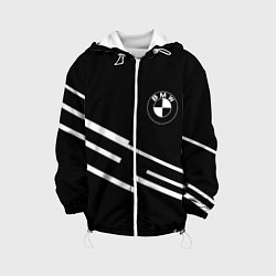 Куртка с капюшоном детская BMW geometry line, цвет: 3D-белый