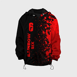 Куртка с капюшоном детская Rainbow Six - red gradient по-вертикали, цвет: 3D-черный