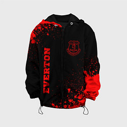 Куртка с капюшоном детская Everton - red gradient вертикально, цвет: 3D-черный