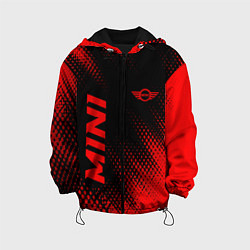 Куртка с капюшоном детская Mini - red gradient вертикально, цвет: 3D-черный