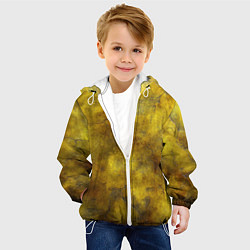 Куртка с капюшоном детская Золотая ржавая текстура, цвет: 3D-белый — фото 2