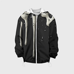 Куртка с капюшоном детская Белая слизь текстура, цвет: 3D-белый