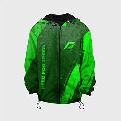Детская куртка Need for Speed - green gradient вертикально