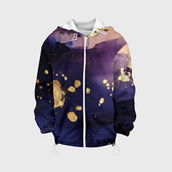 Куртка с капюшоном детская Золотая краска на текстуре, цвет: 3D-белый