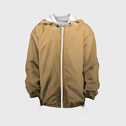 Куртка с капюшоном детская Градиент бежевый текстура, цвет: 3D-белый