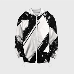 Куртка с капюшоном детская Color black white, цвет: 3D-белый