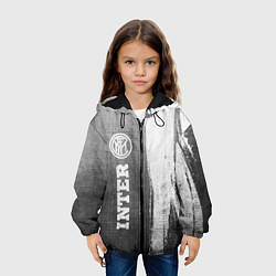 Куртка с капюшоном детская Inter - grey gradient по-вертикали, цвет: 3D-черный — фото 2