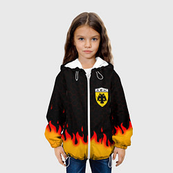 Куртка с капюшоном детская AEK fire hexagon, цвет: 3D-белый — фото 2