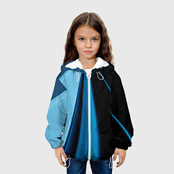 Куртка с капюшоном детская Black blue, цвет: 3D-белый — фото 2