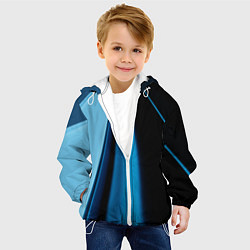 Куртка с капюшоном детская Black blue, цвет: 3D-белый — фото 2