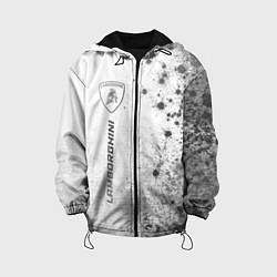 Куртка с капюшоном детская Lamborghini - white gradient по-вертикали, цвет: 3D-черный