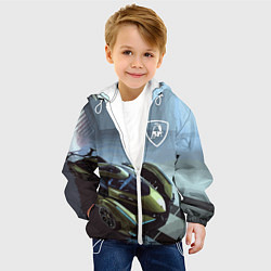 Куртка с капюшоном детская Lamborghini - motorsport extreme, цвет: 3D-белый — фото 2