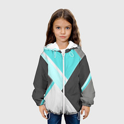 Куртка с капюшоном детская Color black blue, цвет: 3D-белый — фото 2