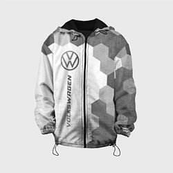 Куртка с капюшоном детская Volkswagen - white gradient по-вертикали, цвет: 3D-черный