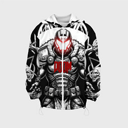 Куртка с капюшоном детская Doom dark ages doom guy, цвет: 3D-белый