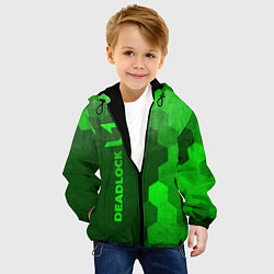 Куртка с капюшоном детская Deadlock - green gradient по-вертикали, цвет: 3D-черный — фото 2