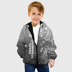 Куртка с капюшоном детская Death Stranding - grey gradient по-вертикали, цвет: 3D-черный — фото 2