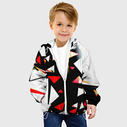 Куртка с капюшоном детская Monster energy геометрия, цвет: 3D-белый — фото 2