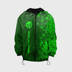 Куртка с капюшоном детская Gears of War - green gradient по-вертикали, цвет: 3D-черный