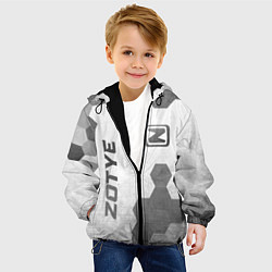 Куртка с капюшоном детская Zotye - white gradient вертикально, цвет: 3D-черный — фото 2