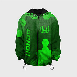 Куртка с капюшоном детская Honda - green gradient вертикально, цвет: 3D-черный