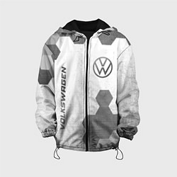 Куртка с капюшоном детская Volkswagen - white gradient вертикально, цвет: 3D-черный