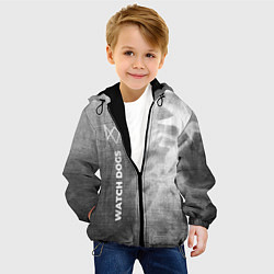 Куртка с капюшоном детская Watch Dogs - grey gradient по-вертикали, цвет: 3D-черный — фото 2