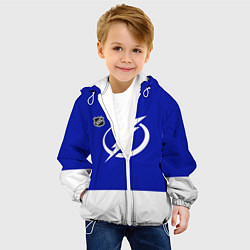 Куртка с капюшоном детская Тампа Бэй Лайтнинг хоккей, цвет: 3D-белый — фото 2