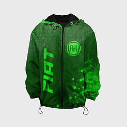 Куртка с капюшоном детская Fiat - green gradient вертикально, цвет: 3D-черный