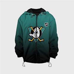 Куртка с капюшоном детская Анахайм Дакс - зеленый градиент, цвет: 3D-черный