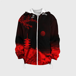 Детская куртка Башня в красной сепии