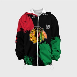 Детская куртка Чикаго Блэкхокс - брызги красок