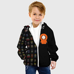 Куртка с капюшоном детская Южного парка Кенни, цвет: 3D-белый — фото 2