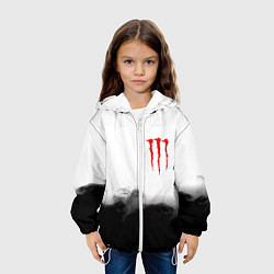 Куртка с капюшоном детская Monster energy splash smoke, цвет: 3D-белый — фото 2
