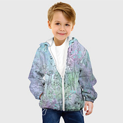 Куртка с капюшоном детская Скетч японские дорамы, цвет: 3D-белый — фото 2