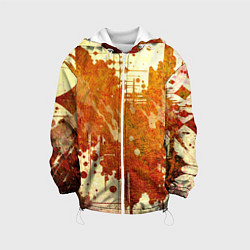 Куртка с капюшоном детская Абстракция - sunspot, цвет: 3D-белый