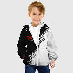 Куртка с капюшоном детская Монарх красный лого, цвет: 3D-белый — фото 2