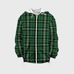 Куртка с капюшоном детская Checkered green, цвет: 3D-белый