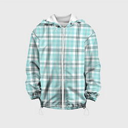 Куртка с капюшоном детская Checkered light blue, цвет: 3D-белый