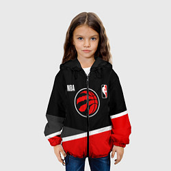 Куртка с капюшоном детская Toronto Raptors - basketball, цвет: 3D-черный — фото 2