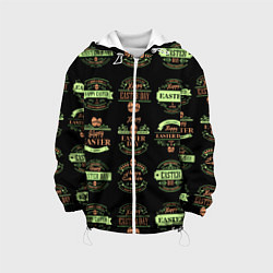 Куртка с капюшоном детская Easter holidays, цвет: 3D-белый