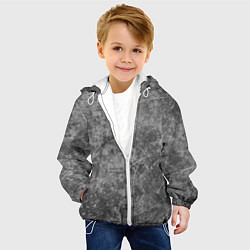 Куртка с капюшоном детская Абстракция - grey polished chip, цвет: 3D-белый — фото 2