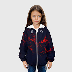 Куртка с капюшоном детская Lightning red glow, цвет: 3D-белый — фото 2