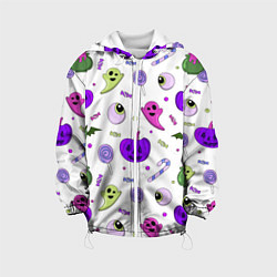 Детская куртка Halloween purple pumpkin pattern