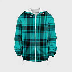 Куртка с капюшоном детская Checkered blue, цвет: 3D-белый