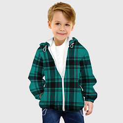 Куртка с капюшоном детская Checkered dark blue, цвет: 3D-белый — фото 2